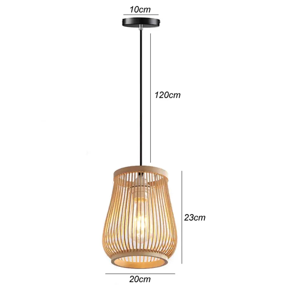 Bamboo Artistry Hand-Woven Pendant Lights - Exquisite Rattan Wicker Chandelier for Your Home