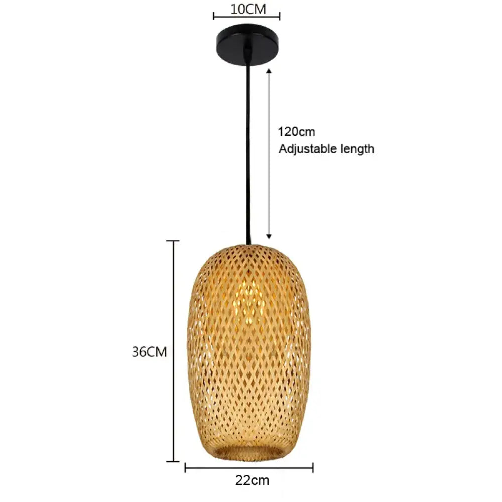 Bamboo Artistry Hand-Woven Pendant Lights - Exquisite Rattan Wicker Chandelier for Your Home