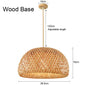 Bamboo Lampshade LED Pendant Lamp - Natural Rattan Wicker Ceiling Chandeliers with Hand-Woven E27 Lighting Fixtures