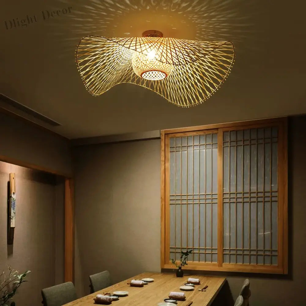 Bamboo Pendant Lights - Creative Tatami-inspired Lamps for Dining Rooms, Restaurants, and E27 Suspension Luminaire