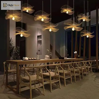 Bamboo Rattan Pendant Light | Kitchen Island Home Lighting