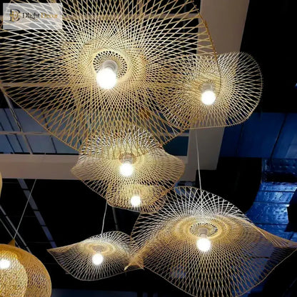 Bamboo Rattan Pendant Light | Kitchen Island Home Lighting