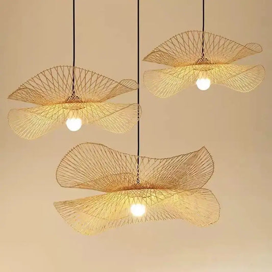 Bamboo Rattan Pendant Light | Kitchen Island Home Lighting