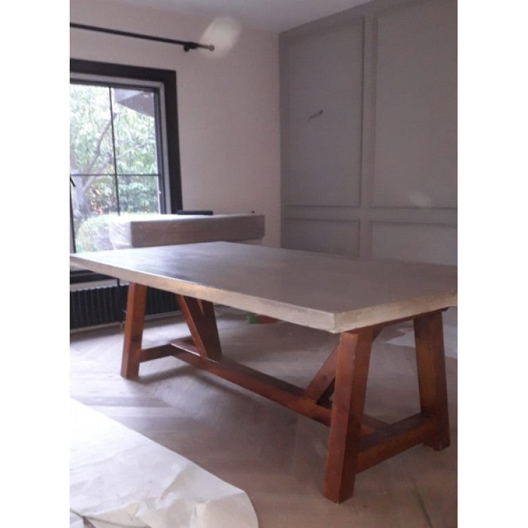 Barocco Valhalla Design Lightweight Concrete Rectangular Dining Table - (W)35.5" (L)71" (H)29.5"