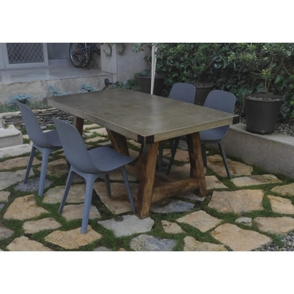 Barocco Valhalla Design Lightweight Concrete Rectangular Dining Table - (W)39" (L)110" (H)29.5"