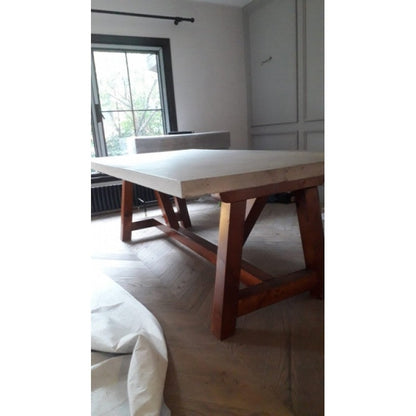 Barocco Valhalla Design Lightweight Concrete Rectangular Dining Table - (W)39" (L)86.5" (H)29.5"