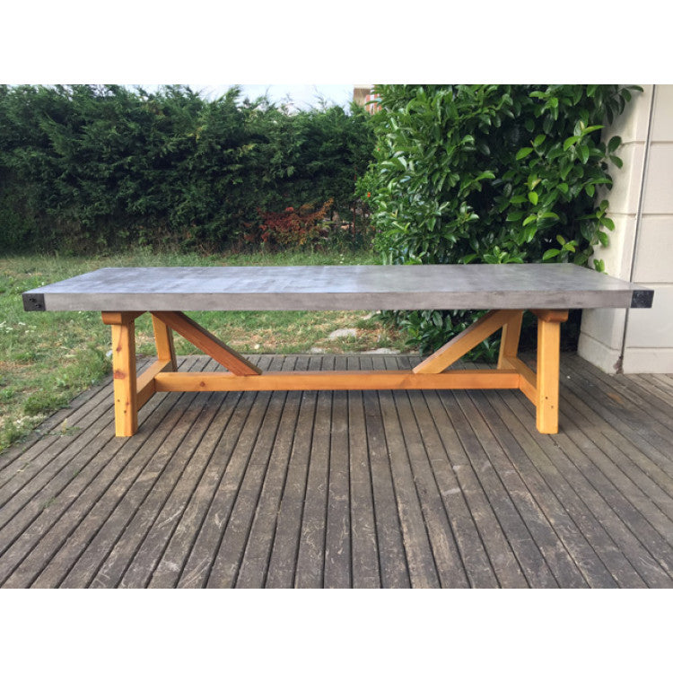 Barocco Valhalla Design Lightweight Concrete Rectangular Dining Table - (W)35.5" (L)71" (H)29.5"