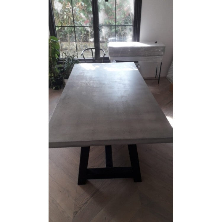 Barocco Valhalla Design Lightweight Concrete Rectangular Dining Table - (W)35.5" (L)71" (H)29.5"
