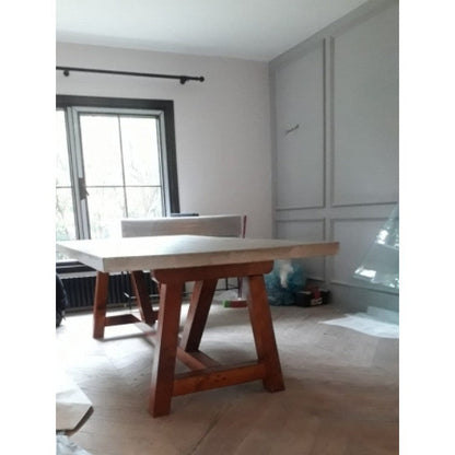Barocco Valhalla Design Lightweight Concrete Rectangular Dining Table - (W)39" (L)110" (H)29.5"