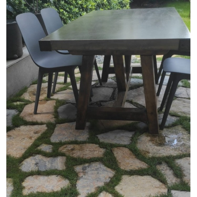 Barocco Valhalla Design Lightweight Concrete Rectangular Dining Table - (W)39" (L)86.5" (H)29.5"