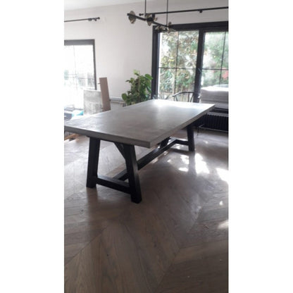 Barocco Valhalla Design Lightweight Concrete Rectangular Dining Table - (W)39" (L)79" (H)29.5"