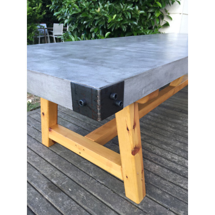 Barocco Valhalla Design Lightweight Concrete Rectangular Dining Table - (W)39" (L)86.5" (H)29.5"