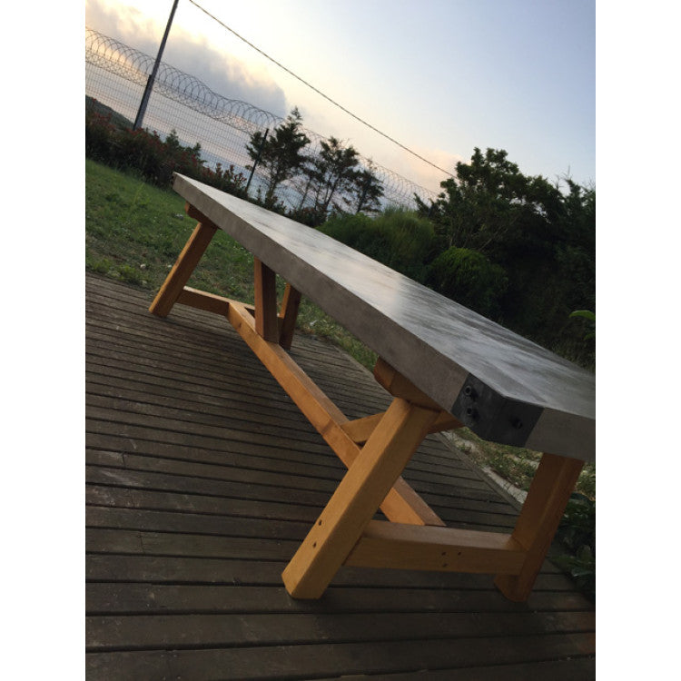 Barocco Valhalla Design Lightweight Concrete Rectangular Dining Table - (W)39" (L)110" (H)29.5"