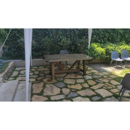 Barocco Valhalla Design Lightweight Concrete Rectangular Dining Table - (W)35.5" (L)71" (H)29.5"