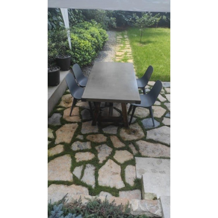 Barocco Valhalla Design Lightweight Concrete Rectangular Dining Table - (W)39" (L)110" (H)29.5"