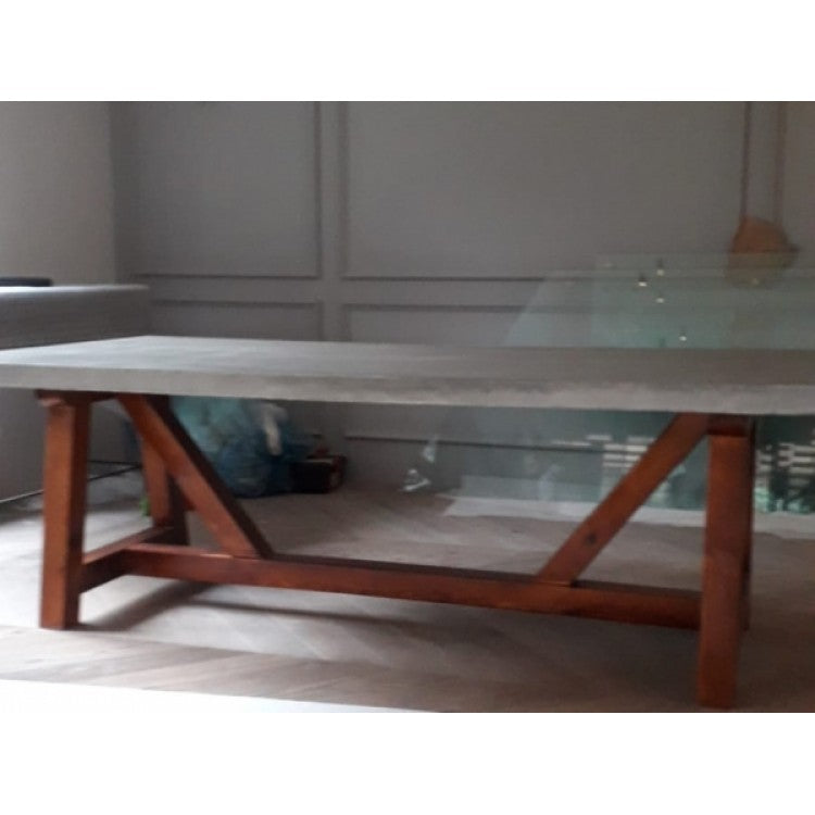 Barocco Valhalla Design Lightweight Concrete Rectangular Dining Table - (W)39" (L)79" (H)29.5"