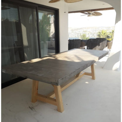 Barocco Valhalla Design Lightweight Concrete Rectangular Dining Table - (W)39" (L)86.5" (H)29.5"