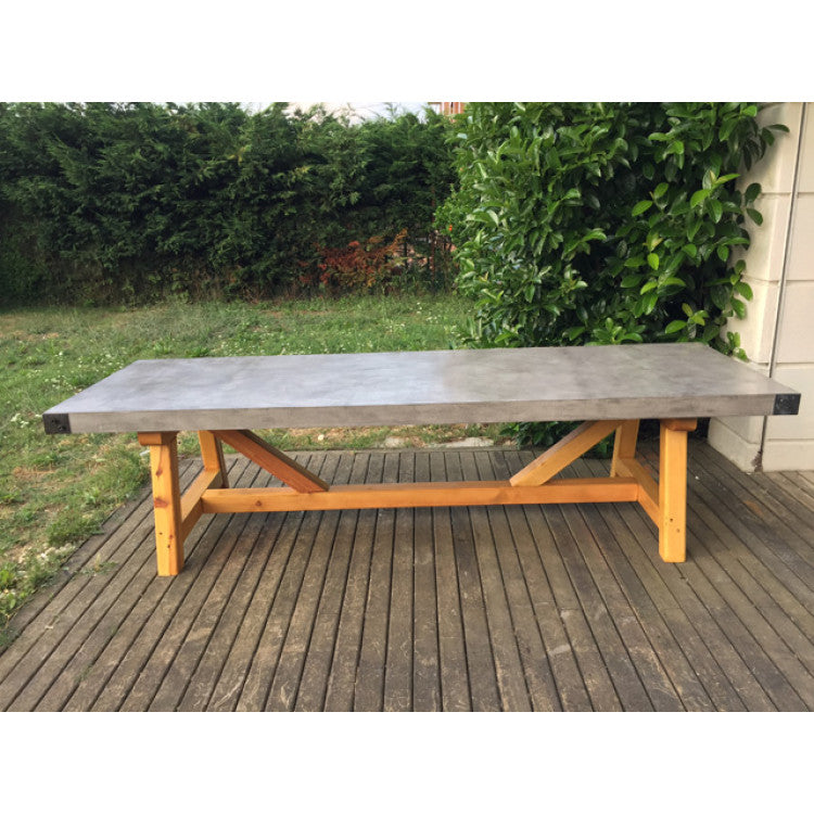 Barocco Valhalla Design Lightweight Concrete Rectangular Dining Table - (W)39" (L)79" (H)29.5"