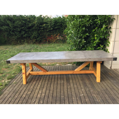 Barocco Valhalla Design Lightweight Concrete Rectangular Dining Table - (W)39" (L)79" (H)29.5"