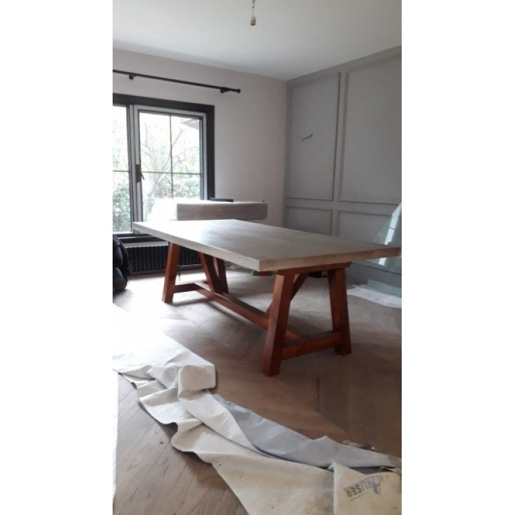Barocco Valhalla Design Lightweight Concrete Rectangular Dining Table - (W)39" (L)110" (H)29.5"