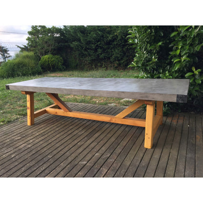 Barocco Valhalla Design Lightweight Concrete Rectangular Dining Table - (W)39" (L)110" (H)29.5"