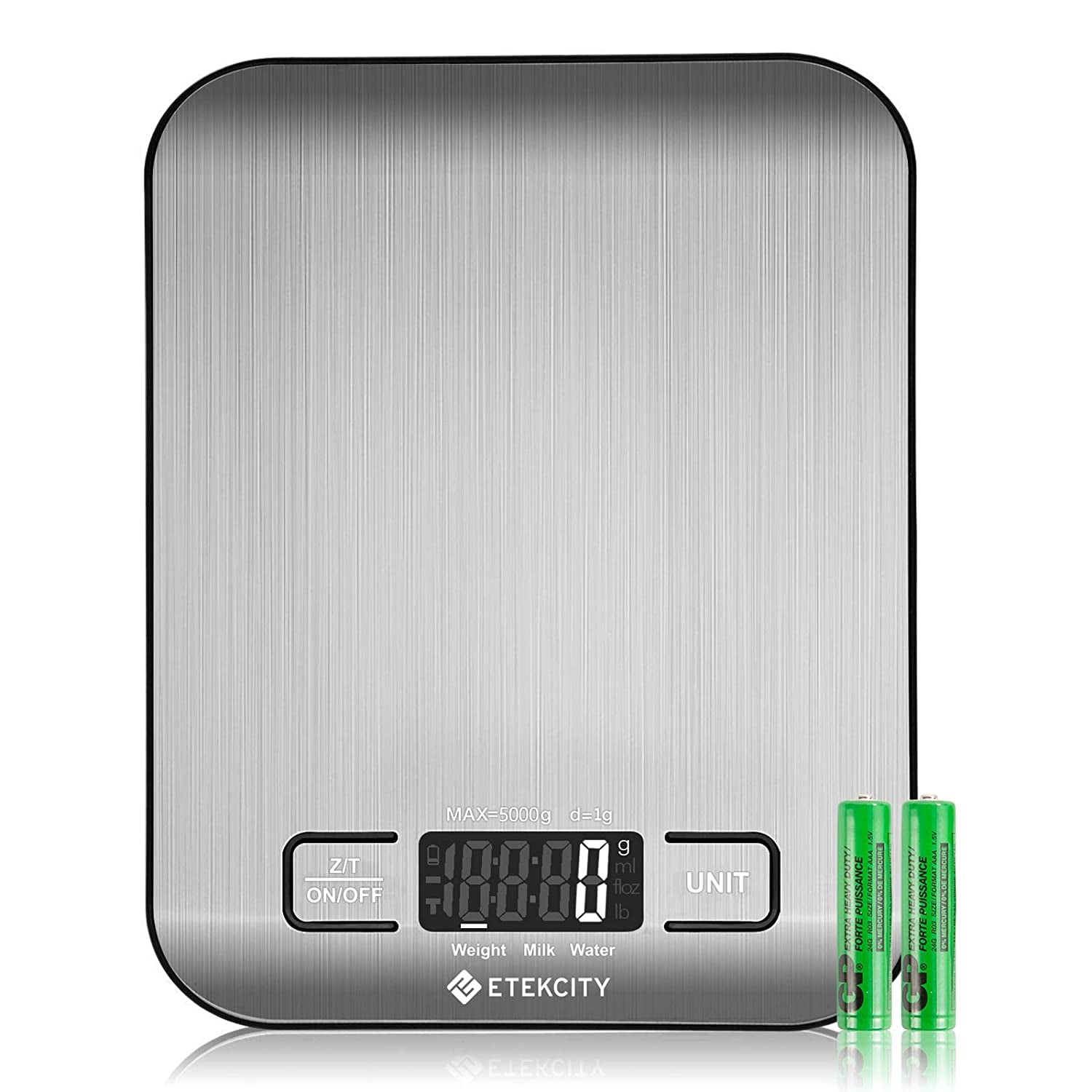 Food Scale, Digital Kitchen Scale, 304 Stainless Steel, Weight in Grams and Ounces for Baking, Cooking, and Meal Prep, LCD Display, Medium