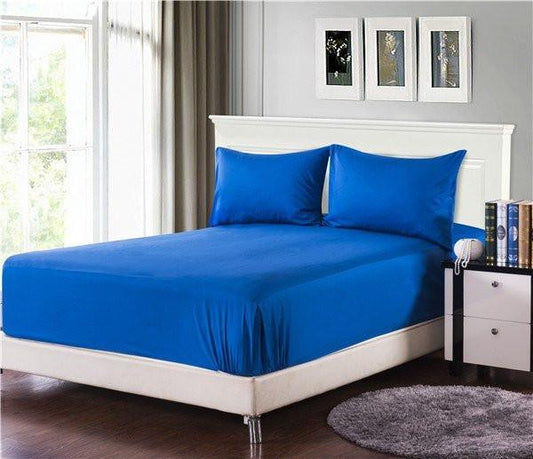 100% Cotton Deep Royal Blue Fitted Sheet
