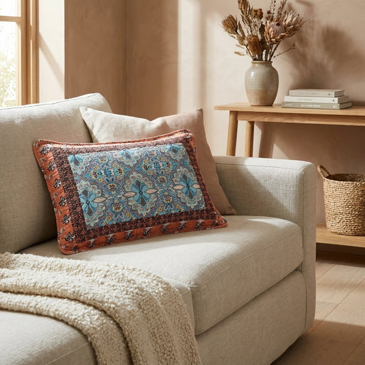 Cotton Patchwork Paisley Floral Pillow Sham