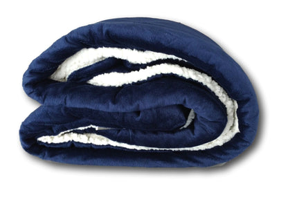 Tache Dark Navy Blue Sherpa Winter Night Micro Fleece Throw Blanket (SMF5060BL)