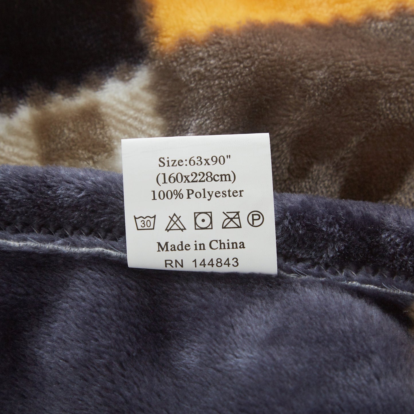 Tache Fall Orange Farmhouse Super Soft Micro Fleece Plaid Patchwork Plush Lightweight Bed Throw Blanket (4021)