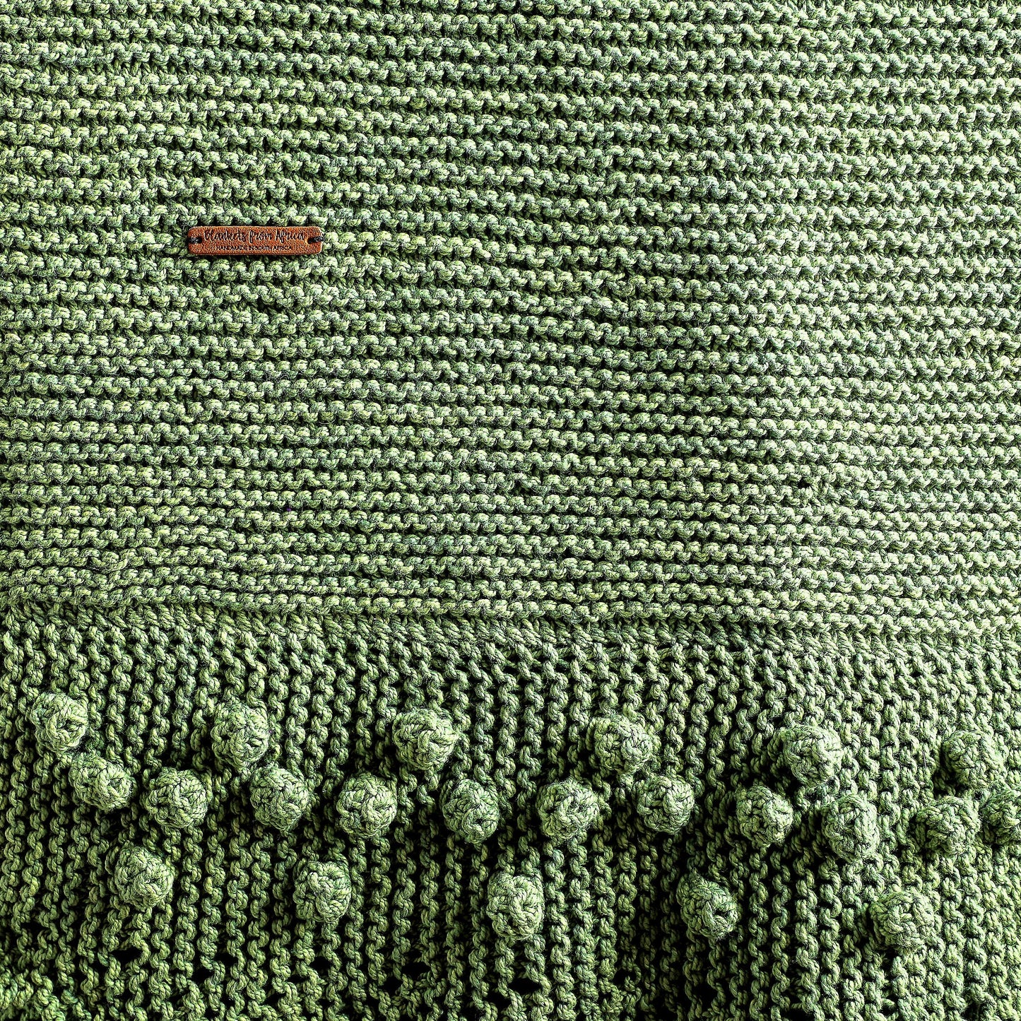 Bobble Lace Edged Eco-Cotton Throw