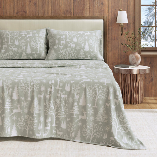 100% Cotton Flannel Sheet Set - Lakeview Collection