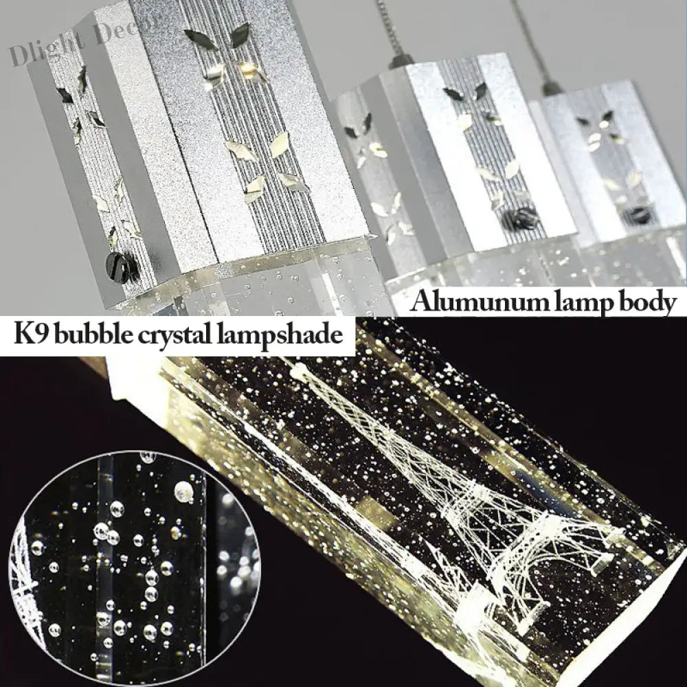 Bubble Crystal LED Pendant Lights and Wall Lamps - Modern Indoor Decor Lighting for Living, Dining, Bedroom, Aisle, and Corridor in Gold or Silver