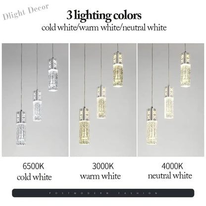 Bubble Crystal LED Pendant Lights and Wall Lamps - Modern Indoor Decor Lighting for Living, Dining, Bedroom, Aisle, and Corridor in Gold or Silver