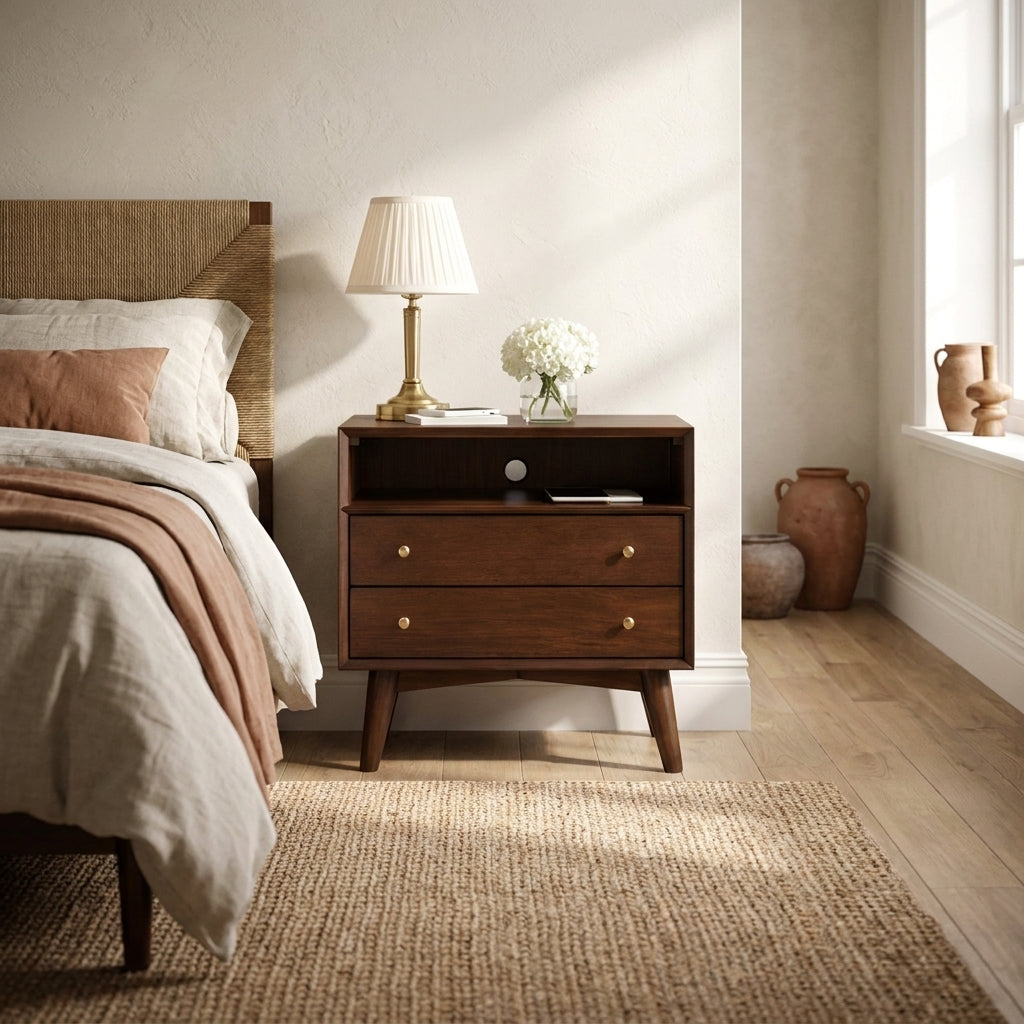 Flynn Large Nightstand, Walnut