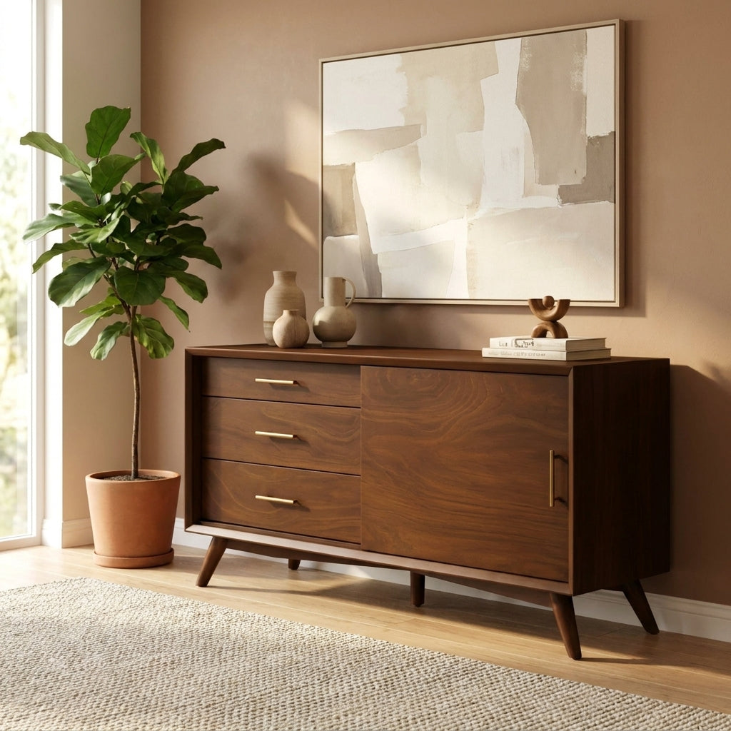 Flynn Small TV Console, Walnut