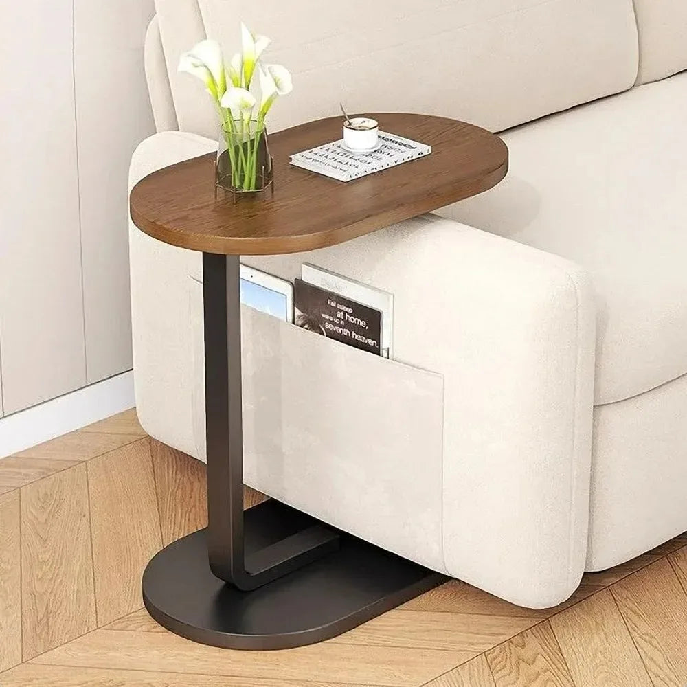 C-Shaped Edge Movable Side Table