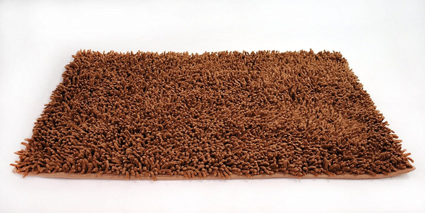Tache Solid Brown Camel 100% Cotton Chenille Runner, Doormats, All Area Rug