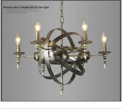 Camille Vintage Retro Candle Pendant Lights