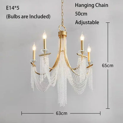 Candle Ceiling Chandeliers - LED Lustres for Classical Home Decoration Pendant Lighting in Living and Dining Rooms
