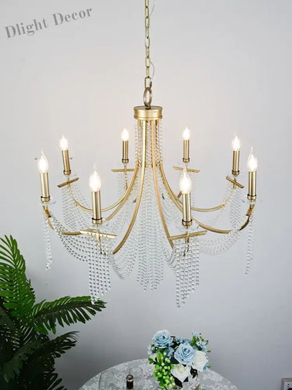 Candle Ceiling Chandeliers - LED Lustres for Classical Home Decoration Pendant Lighting in Living and Dining Rooms