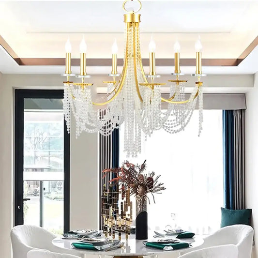 Candle LED Chandelier | Modern Dining Room Lighting