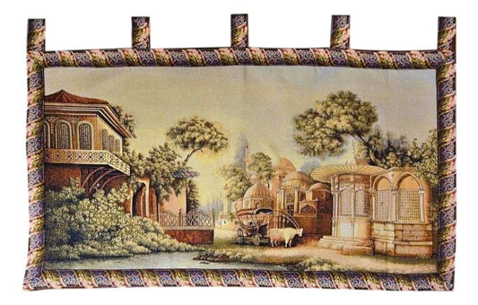 Polyester-Cotton Middle Eastern Landscape Wall Hanging