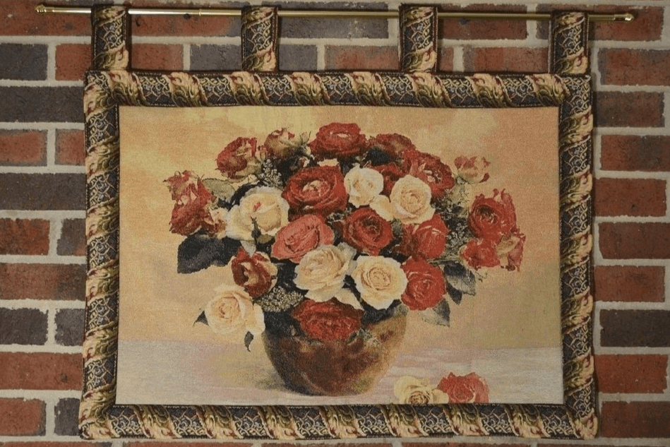 Tache Tapestry Red Rose Bouquet Valentine's Proposal Wall Hanging Art 27 x 20 (12442E)