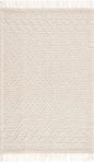 Ramsbury Beige Trellis Wool Rug