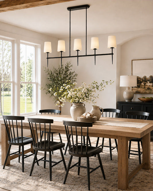 Linear Five-Light Chandelier