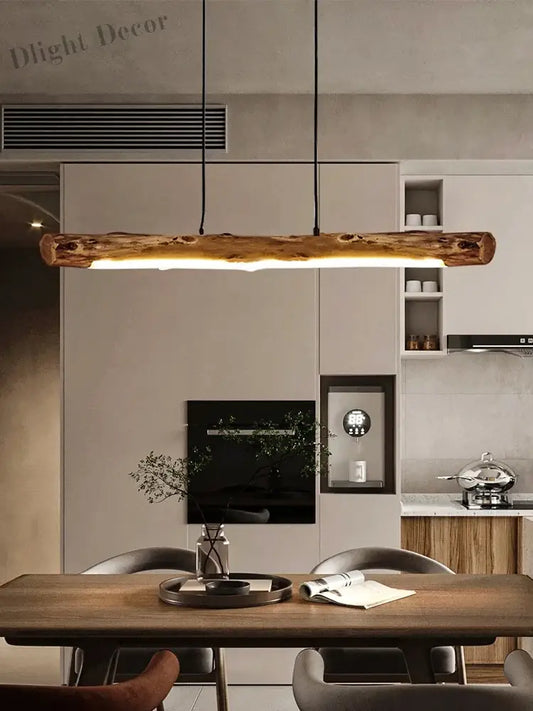 Chic Black Walnut Pendant Lights - Minimalist Wood Lighting for Dining Tables, Kitchens, and Home Decor