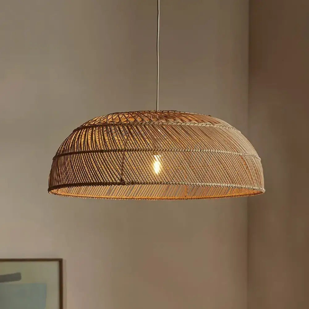 Chinoiserie Rattan Pendant Light | Dining Room Lighting