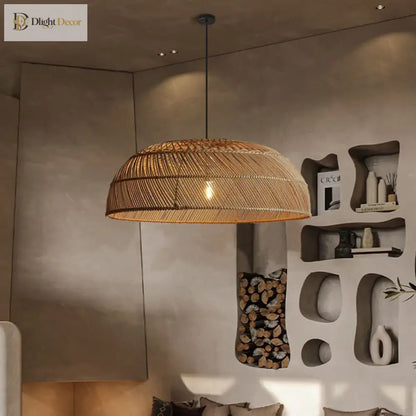 Chinoiserie Rattan Pendant Light | Dining Room Lighting