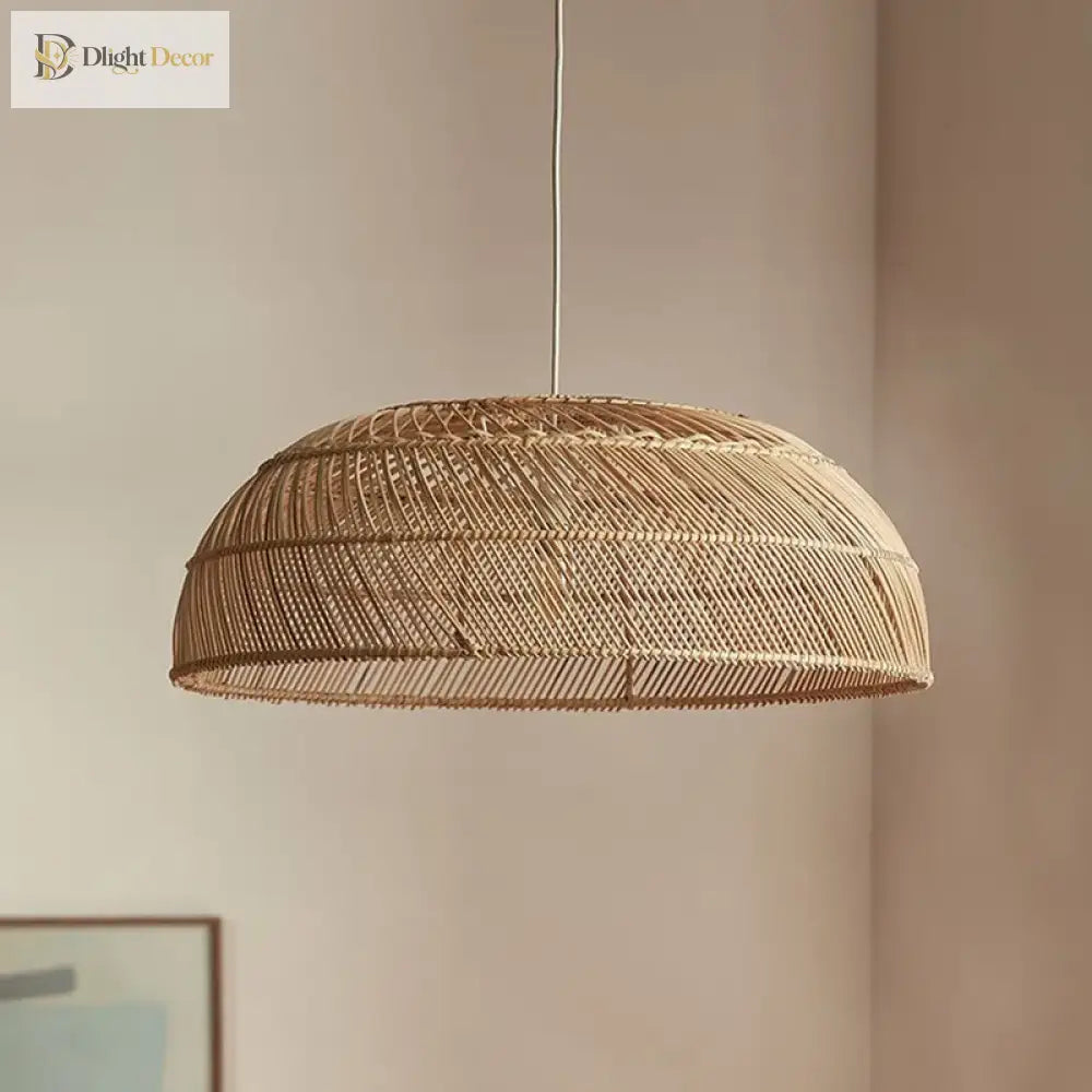 Chinoiserie Rattan Pendant Light | Dining Room Lighting